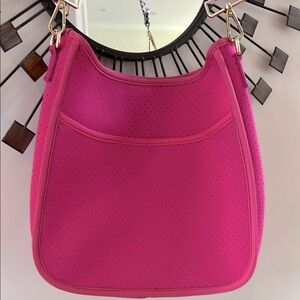Guitar strap/gold hardware/hot Pink Shoulder Bag/crossbody bag